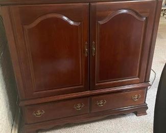 solid wood entertainment unit from White's Furniture in Benton