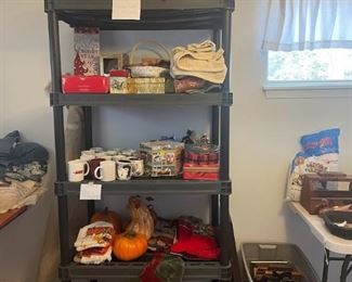 holiday decorations and picture frames