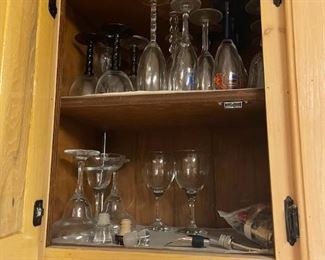 wine glasses and cocktail glasses