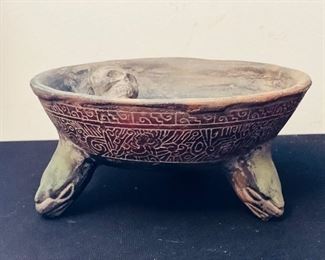 Mayan footed bowl