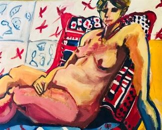 Christine Piet, Nude, oil on canvas