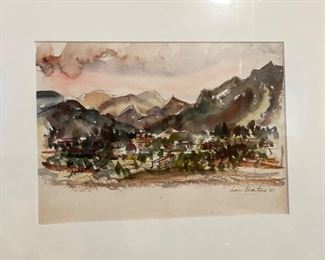 Louis Redstone, watercolor, 1964 (framed)