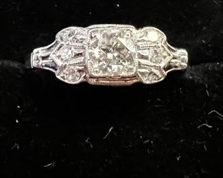 Mid century Art Deco diamond ring