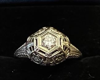 Mid century Art Deco diamond ring