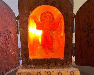 electrified altar, wooden