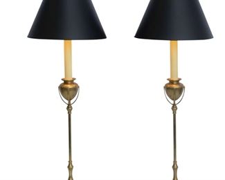 Chapman Tiffany style candlestick lamps