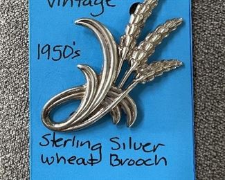 Vintage sterling brooch from the 1950s