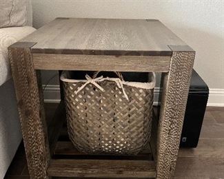 Accent table and large basket