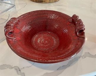 Beautiful red ceramic bowl