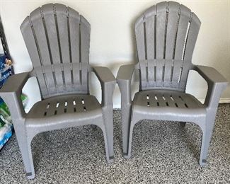 Patio chairs. They both have cup holders