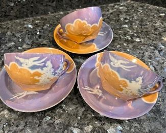 Vintage pieces: Lusterware cups and saucers
