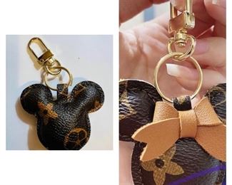 Louis Vuitton inspired Minnie mouse keychain