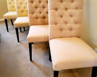 Set of 4 Tufted-Back Dining Chairs $179 or bid #3