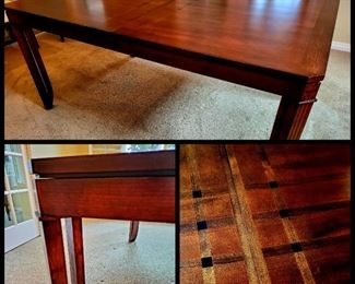 Contemporary Mahogany Dining Table with leaf $295 or bid #1