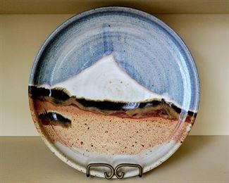 Mt. Hood, art pottery plate