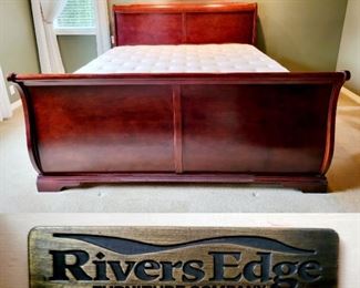 Mahogany KING Sleigh Bed by Rivers Edge Furniture Co. $449 or bid #33