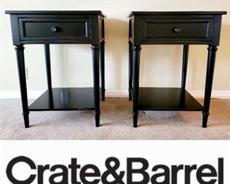 Pair Night Stands from Crate & Barrel $375 or bid #38