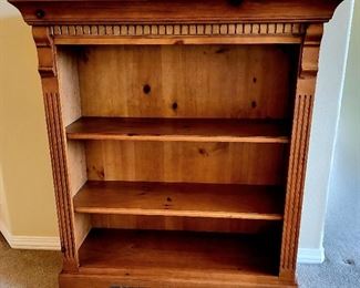 Knotty Pine Bookcase with adjustable shelves $225 or bid #39
