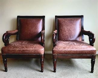 Pair Italian-style Arm Chairs $350 or bid #43