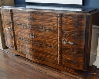 Antique sideboard with marble top