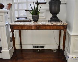 Marble top console table