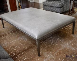 Restoration Hardware leather cocktail ottoman
