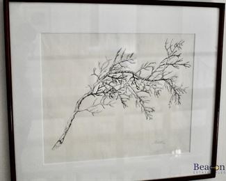 Branch print signed Sharon