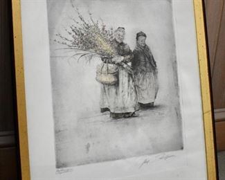 Paul Geissler “Blumenfrauen” framed print