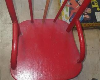 72. WOODEN CHILD'S CHAIR $10