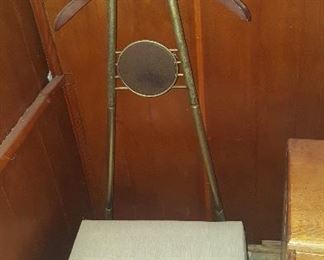 91./ VINTAGE METAL VALET CHAIR $75