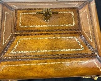Leather Wrapped Lidded Box