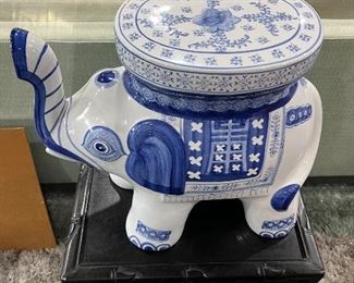 Ceramic Elephant Garden Seat