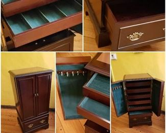 The Bombay Company Wood Jewelry Armoire (floor standing)