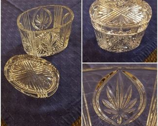 Wedgwood Crystal Oval Container w/ Lid