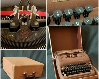 Rare Find Vintage Smith-Corona "Silent" Manual Typewriter w/ Green Keys & Case, Circa 1949