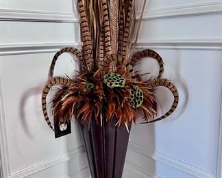 Floral and Feather Sconce