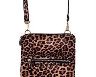 Cheetah print over the shoulder bag