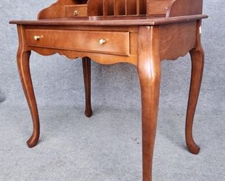 20th Century Queen Anne Style One Drawer Desk 