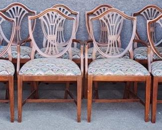 Eight 20th Century Drexel Dining Chairs