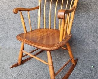 19th Century Windsor Back Rocking Chair