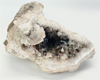 Smoky Quartz Crystal Cluster Geode 