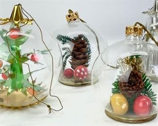 Vintage Resl Lenz German Glass Spinner Christmas Ornaments Mid Century Modern MCM