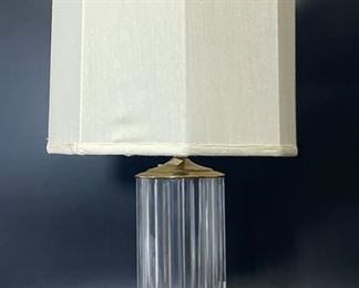 FINE BACCARAT FRENCH CRYSTAL Brass base table LAMP