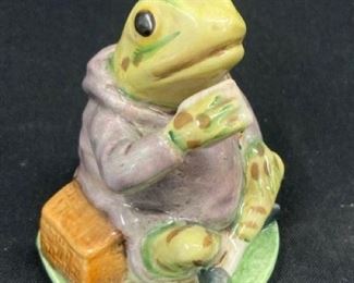 Vintage 1950 Beatrix Potter by Beswick Porcelain Mr Jeremy Fisher Frog Figurine 