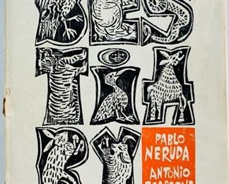 1965 Bestiary/Bestiario A Poem By Pablo Neruda With Woodcuts by Antonio Frasconi Published by Harcourt, Brace & World New York 