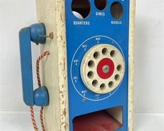 Vintage Playskool 0200 Toy Rotary Pay Phone