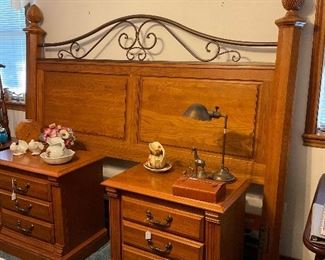King size headboard and matching side tables