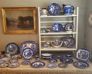 Blue Willow china collection 