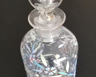 Hand painted bottle with stopper