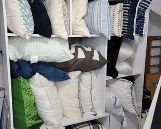 Lots of throw pillows. Ralph Lauren & other better makers.  All in wonderful condition. 